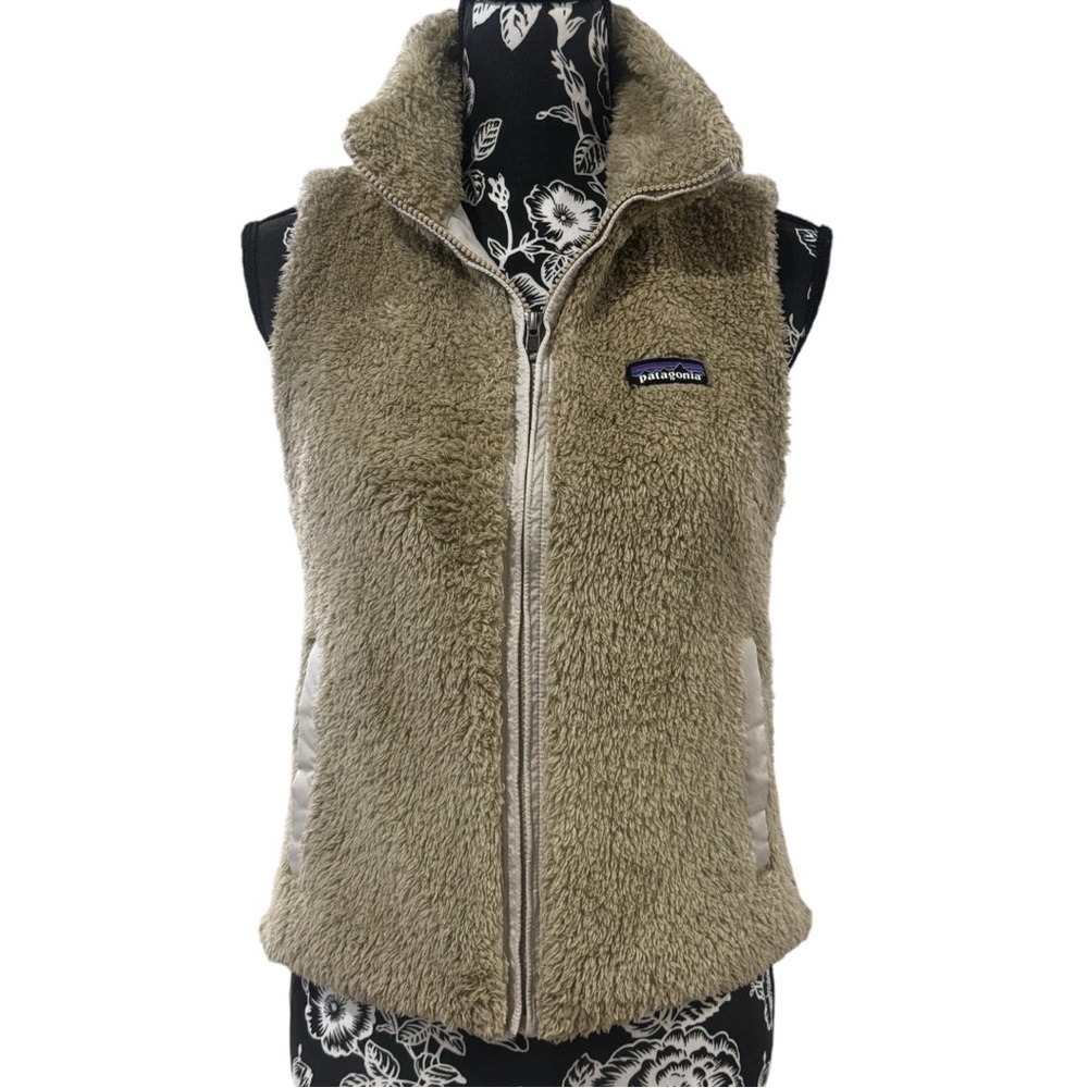 Patagonia Sherpa Fleece Vest Womens Small Tan